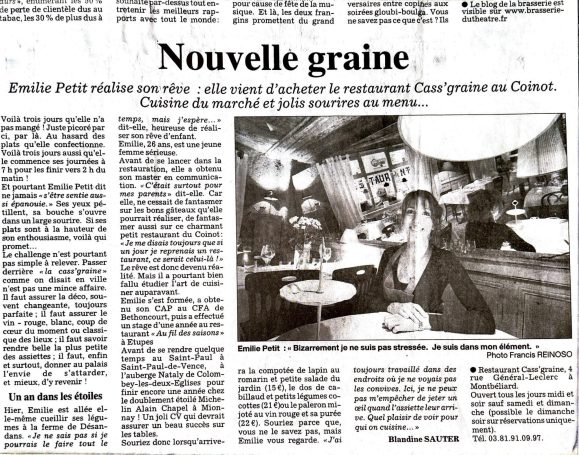 Nouvelle graine